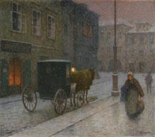 Jakub Schikaneder - Večerní nálada pod Vyšehradem